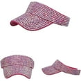 thumbnail image 2 of EONQY Baseball Hats Cap, Women Sport Sun Visor Hats Rhinestone Golf Tennis Headband Cap Sports Adjustable Baseball Visor Cap, 2 of 5