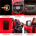 thumbnail image 5 of 24V 2 Seater Ride on Toy Car, Licensed Ford Bronco Raptor Ride on Trucks with Remote Control, Bluetooth Music Player, Spring Suspension, 24v Ride on Toys for Big Kids Boys Girls Ages 3-8, Red, 5 of 10