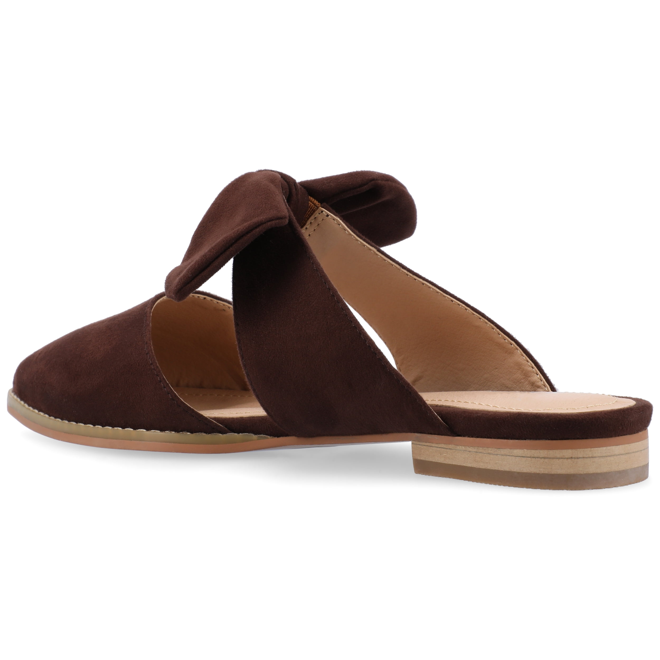 Journee Womens Telulah Narrow Width Slip On Pointed Toe Mule Flats