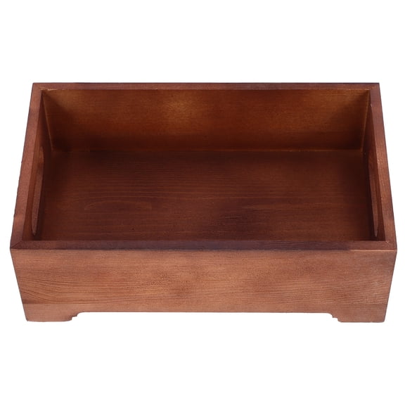 FOMIYES Brown Wooden Storage Box, Multifunctional Organizer with Fine Craftsmanship, 7.5 x 4.5 x 3 Inch for Home, Office, and Desk Use