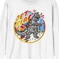 thumbnail image 2 of Godzilla Jet Fire Crew Neck Long Sleeve Adult White Tee-Medium, 2 of 3