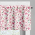 thumbnail image 3 of Ambesonne Cherry Blossom Valance Pack of 2, Mingled Blossom, 42"X18", Pink Rose and Green, 3 of 5
