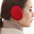 thumbnail image 4 of Thicken Bandless Ear Muffs Fleece Soft Plush Ear Warmer Winter Warm Earmuffs Outdoor Cold Protection Earmuffs Ear Cover Ear Caps (Red Men), 4 of 7