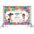 thumbnail image 2 of Boy or Girl Seor or Seorita Gender Reveal Background Mexican He or She Floral Colorful Flags Party Decor Cake Table Supplies 7x5ft, 2 of 4