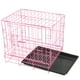 thumbnail image 5 of Jaula plegable con inodoro para perros, caniche de peluche, jaula para perros pequeños y medianos, jaula para gatos, jaula para conejos, jaula para mascotas (rosa), 5 of 6