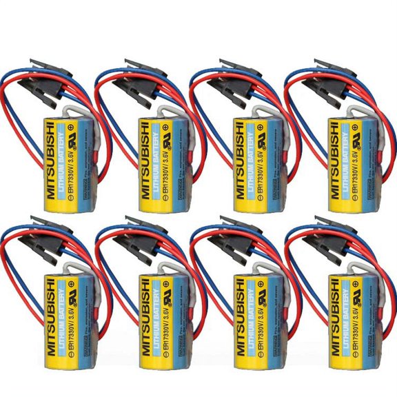 8Pack A6BAT PLC Lithium Battery 3.6V for Mitsubishi Servo A6bat ER17330V FANUC CNC System