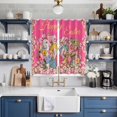 thumbnail image 2 of Pink Spring Easter Kitchen Curtains Window Panels, Bunny Eggs Floral Botanical Insulated Window Treatment Curtain, Grommet Curtains for Bedroom/Living Room/Bathroom, 2 Piece 42"Wx63"L, 2 of 8
