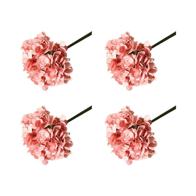 Ramo de flores realistas Inteprter 4 piezas decoración del hogar carmín