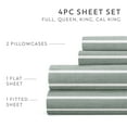 thumbnail image 5 of Noble Linens 4 Piece Pattern Microfiber Bed Sheet Sets, Soft Lines Eucalyptus, Cal King, 5 of 8