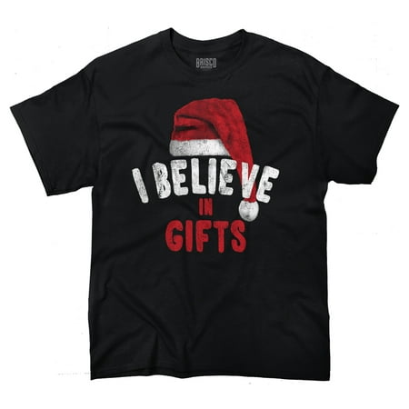 Believe In Gifts Christmas Gifts Funny Shirts Gift Ideas Cool T-Shirt Tee by Brisco Brands