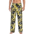 thumbnail image 2 of Kdxio Orchids Flowers Print Men's Sleep Pajama Pant Lounge Pants with Pockets, 2 of 8