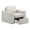 Ivory White, variant on Weston Home Glen Park Modern Linen Accent Chair with 1 Hidden Metal Wire Storage Drawer, Ivory