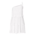 thumbnail image 5 of IROINNID Dress for Women 2023 Formal Evening Night Dress Strap Lace Up Shoulder Leakage Multi Layered Dress Peplum Dress,White, 5 of 7