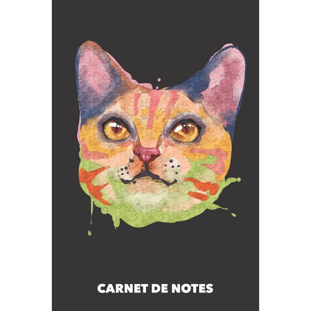 Carnet De Notes Aquarelle Chat Din A5 Ligne 1 Pages Pour Proprietaires De Chats Paperback Walmart Com