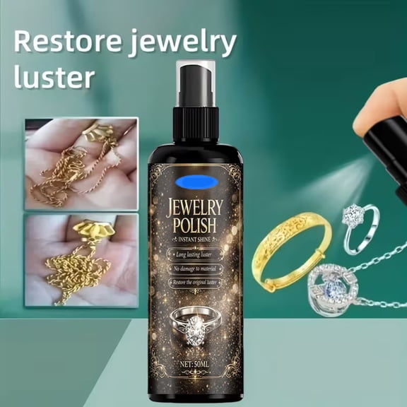 50ml Jewelry Polish Spray - Quickly Repairs and Protects Metal Surface of Jewelry, Restores Shine