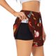 thumbnail image 1 of Balery Fire Extinguisher Pantalones cortos deportivos para mujer con forro y dos bolsillos, elásticos, para entrenamiento, gimnasio, yoga-Medium, 1 of 7
