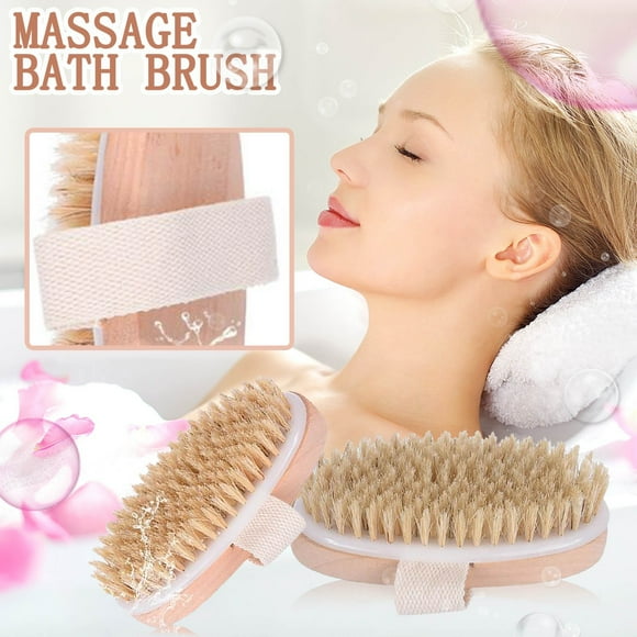FcBaudy New Natural Bristle Dry Exfoliation Brush Face Brush Body Brush Bath brush