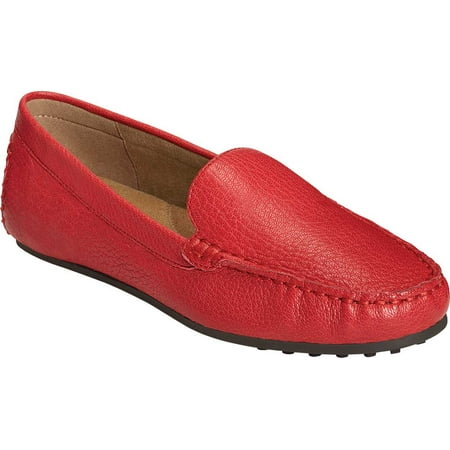 

Women s Aerosoles Over Drive Loafer Red Genuine Leather 6.5 M