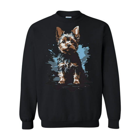 Yorkshire Terrier Splash Art Yorkie Dog Lover Pet Gift Sweatshirt