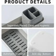 thumbnail image 2 of Toothbrush & Toothpaste Holder Set - 3 Slots, Cup, Bathroom Storage,White-Family, 2 of 6
