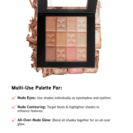 Physicians Formula Shimmer Strips All-in-1 Custom Nude Palette for Face & Eyes - Warm Nude