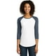 thumbnail image 1 of Camiseta ajustada Very Important de manga 3/4 raglán XS Heathered Navy/ White Distrito 1200341, 1 of 1