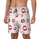thumbnail image 1 of Balery Red Lips Bañador para hombre, shorts de playa de secado rápido con entrepierna y forro de compresión-Large, 1 of 6