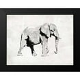 thumbnail image 2 of OnRei 18x15 Black Modern Framed Museum Art Print Titled - Elephant, 2 of 5