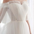 thumbnail image 5 of White Off Shoulder Elegant Prom Dress, 5 of 6