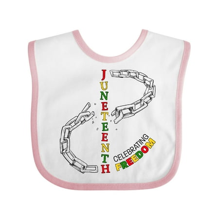 

Inktastic Juneteenth-Celebrating Freedom- Breaking Chains Gift Baby Boy or Baby Girl Bib