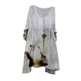 thumbnail image 1 of Vestido HUOGUO Vintage Floral Manga 3/4 para mujer, talla grande, 1 of 5