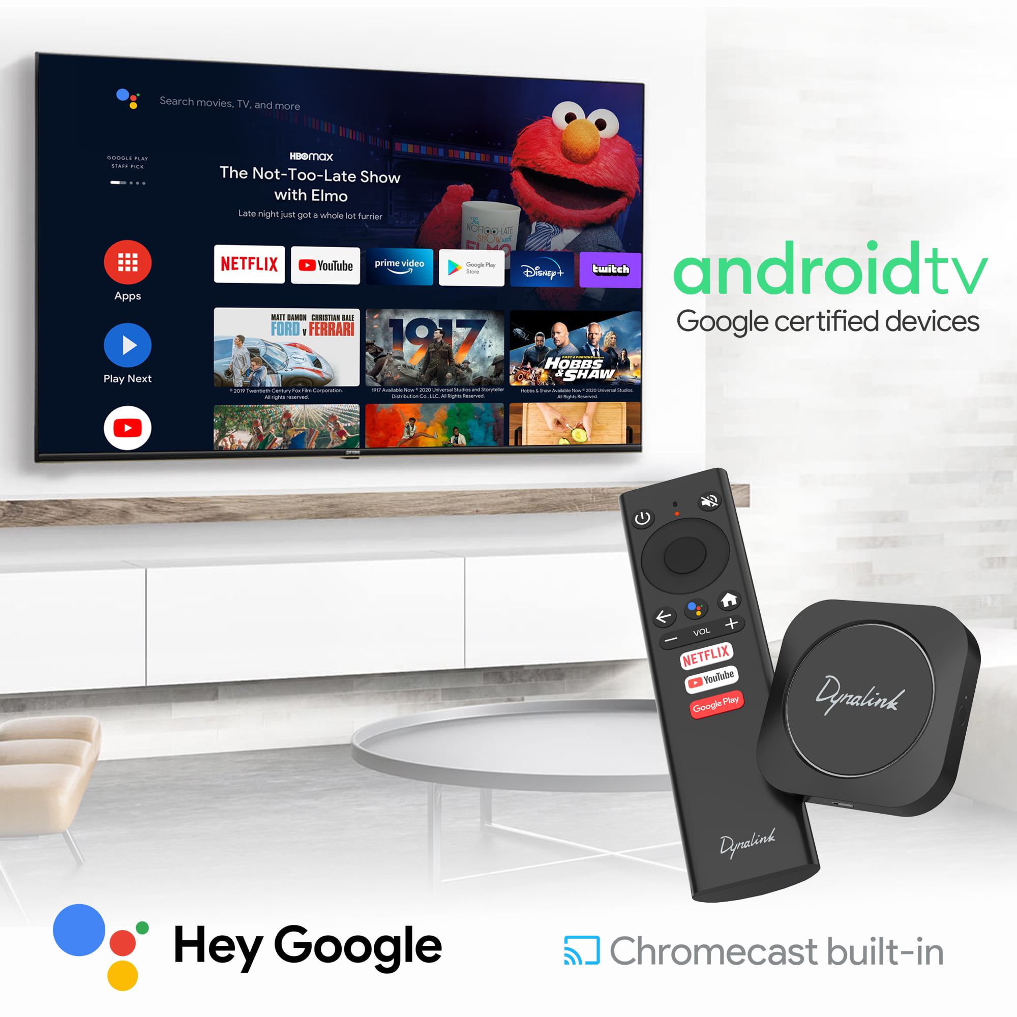 Dynalink Android Tv Box Android 10 Support Full Hd Netflix 4k Youtube Walmart Com Walmart Com