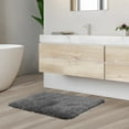thumbnail image 3 of Nestl Super Soft Shaggy Bath Rug, Absorbent Bathroom Rug, 17" x 24", Gray, 3 of 6