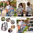 thumbnail image 5 of Kuiaobaty Hummingbird Print Backpack and Lunch Bag Set for Girls Flower Print Clear Backpack and Pencil Case with Zipper Lightweight Bookbag with Lunch Box for School, 5 of 5