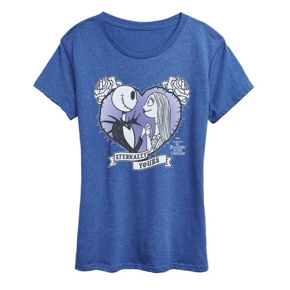 The Nightmare Before Christmas - Jack Sally Heart Rose Women's Short Sleeve Graphic T-Shirt