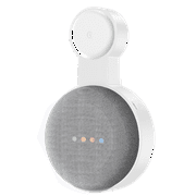 2 Pack,White,Wall Mount for Google Nest Mini (2nd Gen) Bracket Holder,Space-Saving,Perfect Cord Management,No Messy Wires or Screws,Sturdy Voice Assistant Wall Mount