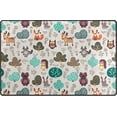 thumbnail image 2 of FREEAM Nursery Area Rugs Soft Foam Funny Cartoon Forest Animals Bear Deer Fox Hedgehog 72x48 inch Play Mats for Kids Playing Room Living Room Door Mat, 2 of 6