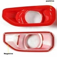 thumbnail image 2 of Car Front Fog Lamp Light Cover Trim Frame Decor Red For Jeep Wrangler JL JT 18+, 2 of 9