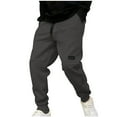 thumbnail image 4 of dzxyzu Men's Sweatpants with Pockets Fleece Tapered Joggers Drawstring Waist Athletic Trouser Gym Running Workout Track Pants, 4 of 7