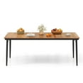 thumbnail image 2 of Spaco 79" Acacia Wood Outdoor Dining Table for 8 with 1.9" Umbrella Hole, Furniture Conversation Sets, Coffee Table for Garden, Poolside, Backyard, 2 of 7