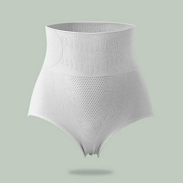 Bragas de cintura alta ropa interior de mujer Bragas transpirables M-XL Gris L Colcomx ropa interior adelgazante