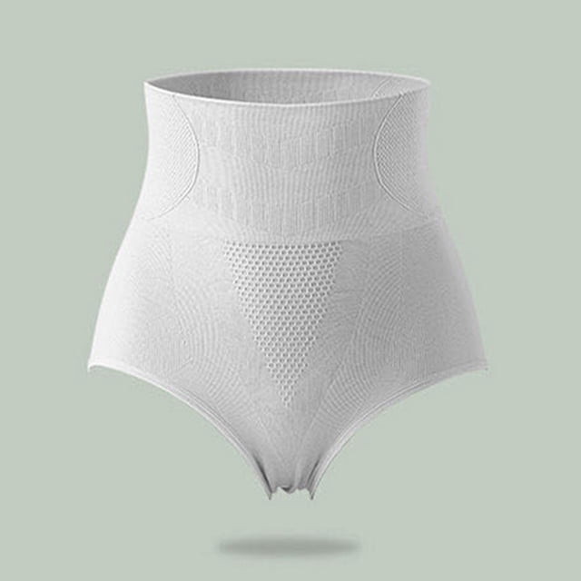 Bragas de cintura alta ropa interior de mujer Bragas transpirables M-XL Gris L Colcomx ropa interior adelgazante