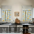 thumbnail image 4 of Country Sunflower Curtains 3-Piece Set - Rustic Floral Tier & Valance, Farmhouse Kitchen Window Treatment, Yellow Golden Sunflower & Wildflowers Design, 4 of 5