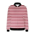 thumbnail image 5 of WXLWZYWL Womens Tops, Fall Clothes, Winter Clearance Women's Fall Cropped Jackets Dressy 2024 Trendy Quilted Bomber Jackets Long Sleeve Striped Zip Up Coats Lightweight Fall Outerwear, 5 of 5