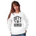 thumbnail image 4 of United States Army Logo Duty Honor Unisex Plus Fleece Graphic Sweatshirt Brisco Brands 3X, 4 of 5