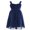 Navy Blue, variant on iiniim Kids Girls Chiffon Sleeveless Pleated Chiffon Dress Princess Birthday Party Formal 4-16