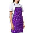 thumbnail image 4 of Pofeuu Purple Glitter Print Aprons with Pockets, Cute Aprons for Kitchen, Cooking, Server, Barber, Chef Apron, 4 of 7