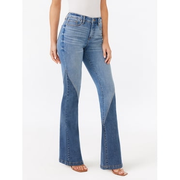 Sofia Jeans By Sofia Vergara Women's Mayra High Rise Crop Flare Jeans - #11128 - Denim Blue