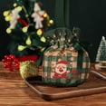 thumbnail image 2 of Luoshdecor Christmas Drawstring Gift Bags,7.9 in Vintage Holiday Candy Xmas Gift Bags,Linen HandBags for Xmas Presents Home Party, 2 of 6