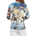 thumbnail image 4 of Genshin Impact Women's Pajama Top 3D Digital Print Sleepwear Trendy Crewneck Pullovers Long Sleeve Shirts M, 4 of 8